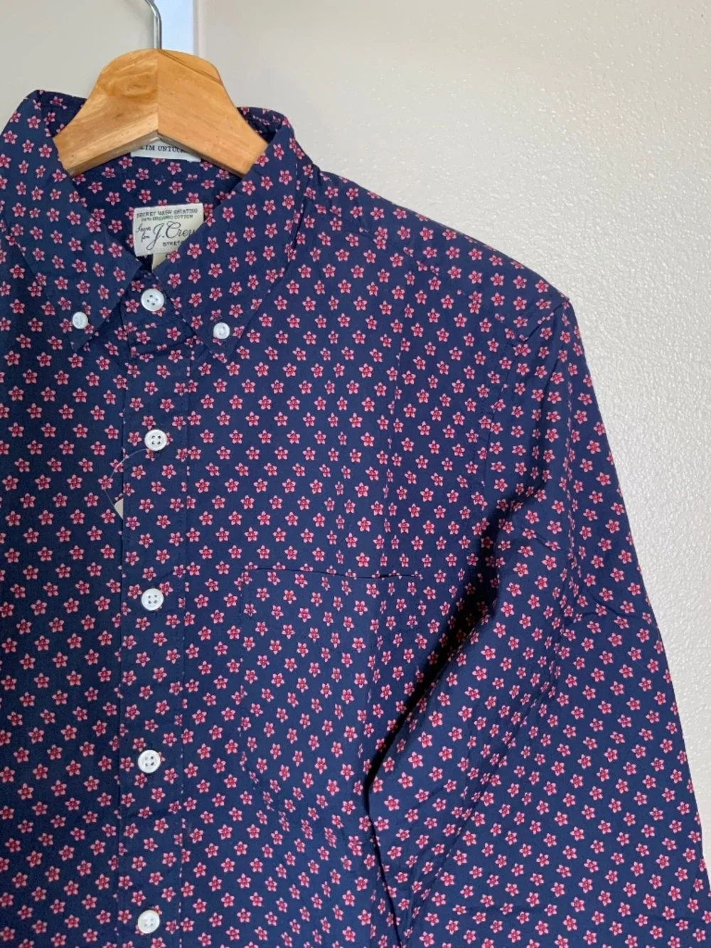J. Crew Slim Untucked Stretch Secret Wash Cotton Poplin Button Down Shirt